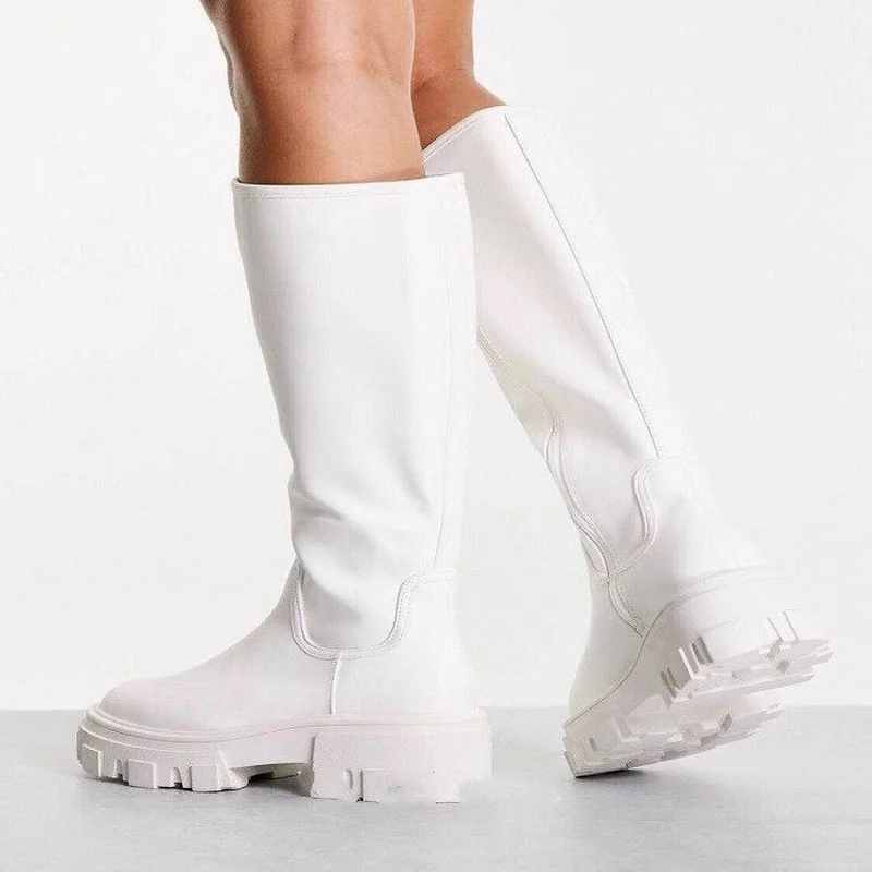 Glad know player Iarna cizme femei 2021 toamna new cross legat genunchi de femei cu  platforma, pantofi cu toc din piele cu talpi groase mare sus cizme cavaler  cumpara < Cizme Pentru Femei | Rentbook.ro